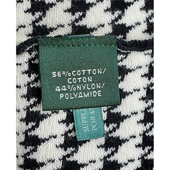 Ralph Lauren Sweater Dress XS Black White Houndstooth Pleated Knit Old Money - Picture 6 of 13